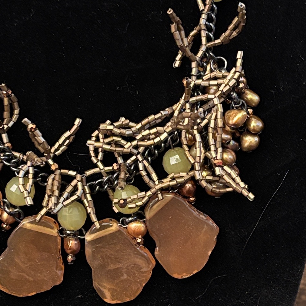 Coldwater Creek Statement Necklace Nature Inspired Branches & Berries Fall Color - Picture 5 of 5